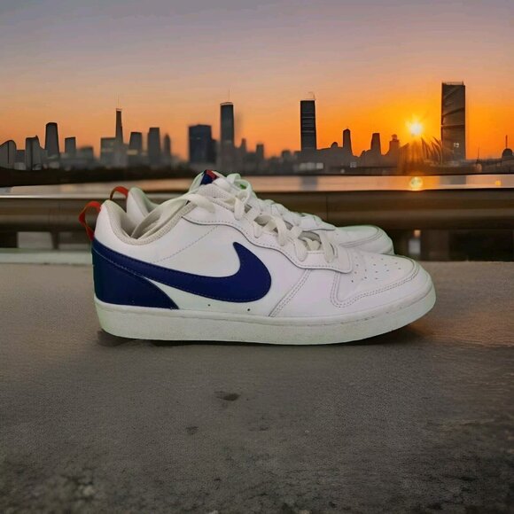 Nike Other - ✅Nike Court Borough Low 2 GS White Deep Royal Big Kids Sneakers Youth 7Y Shoes